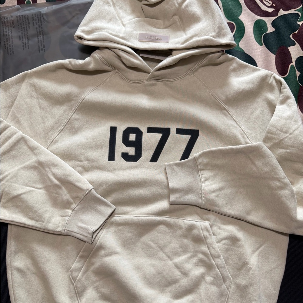 Fear of God Essentials 1977 “Wheat” Hoodie. Brand New. Heavyweight Small. SS22